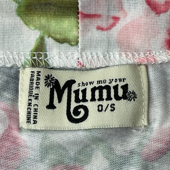 Show Me Your Mumu One Size White Pink Floral Belted Robe Garden of Blooms Kimono - Picture 2 of 6